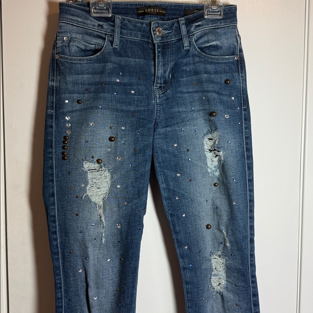 Guess Blue Jeans with Stud Embellishments